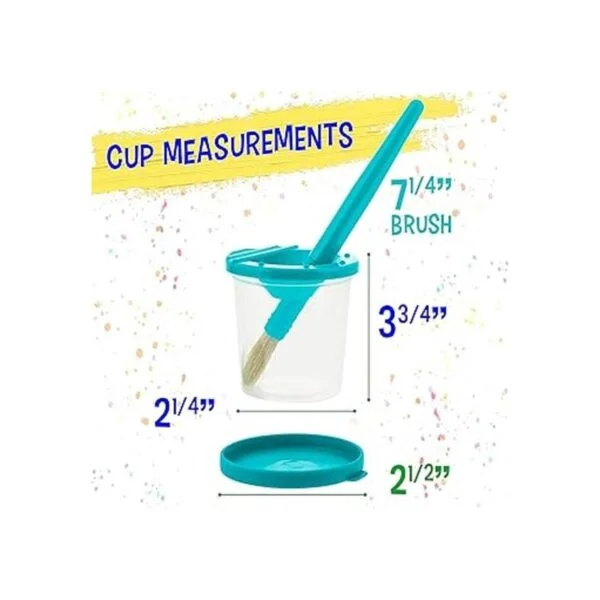 U.S. Art Supply 10 piezas de vasos de pintura antiderrame_3