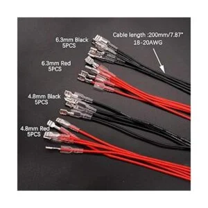 Twidec 20 terminales de engarzado de pala hembra de 0.189_2