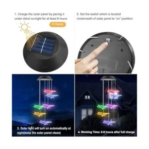 Tvoip Lámpara LED de energía solar que cambia de color