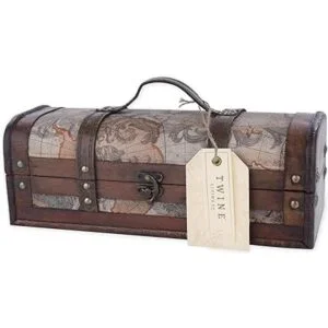 Twine Old World Caja de regalo para botella de vino caja