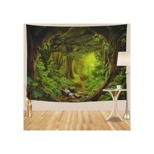 Tushelia Tapiz de bosque tapiz de cueva de árbol natural_2