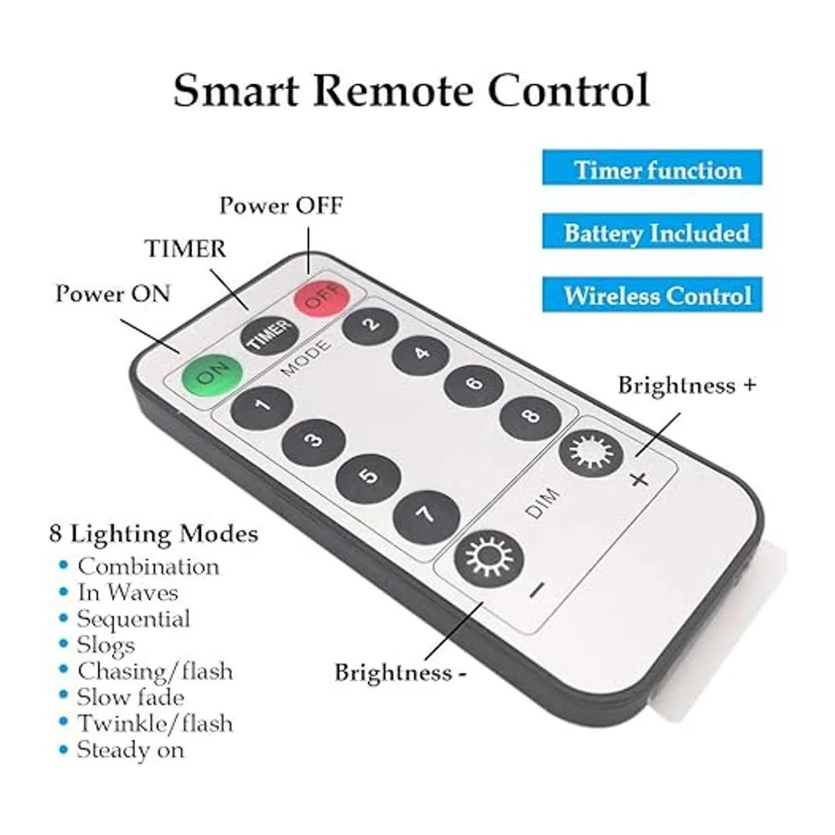 Twinkle Star 200 luces LED de cobre de 66 pies cadena de_3