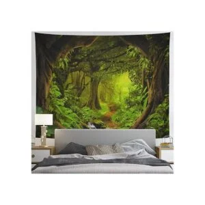 Tushelia Tapiz de bosque tapiz de cueva de árbol natural_3
