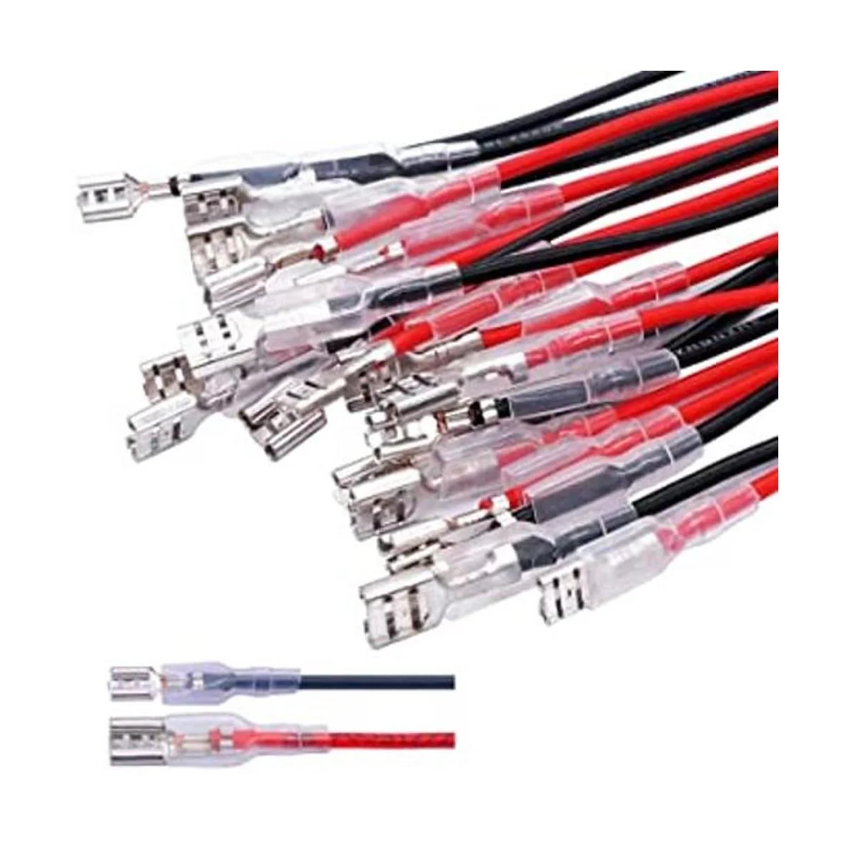 Twidec 20 terminales de engarzado de pala hembra de 0.189_1