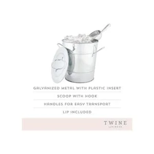 Twine Cubo de hielo con tapa y cuchara de hielo bañera de