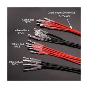 Twidec 20 terminales de engarzado de pala hembra de 0.110_2