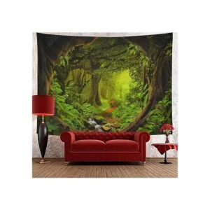 Tushelia Tapiz de bosque tapiz de cueva de árbol natural_5