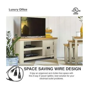 Título Divisor de alimentación de 2 vías y cable de