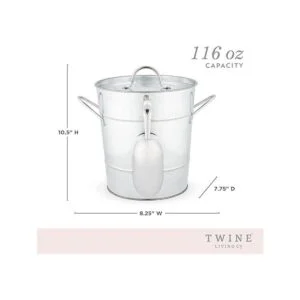 Twine Cubo de hielo con tapa y cuchara de hielo bañera de