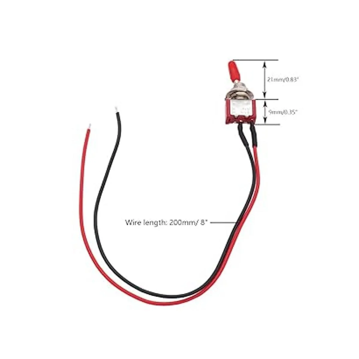 Twidec Mini interruptor de palanca SPST 2 posiciones 2_3