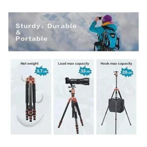 Trípode monopié portátil de aluminio profesional ZOMEi_6