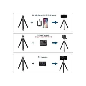 Trípode de teléfono mini flexible ajustable para teléfono_3