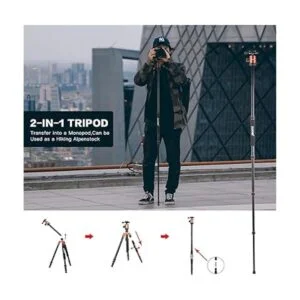 Trípode monopié portátil de aluminio profesional ZOMEi_4