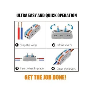 Tuercas de conectores de alambre 25 piezas 2 conectores