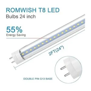 Tubo de luz LED de 2 pies bombilla LED T8 T10 tipo B_2