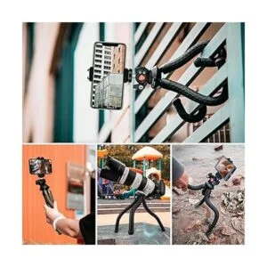 Trípode de teléfono trípode flexible para iPhone con clip_4