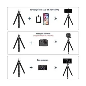 Trípode de teléfono trípode flexible y trípode ajustable_3
