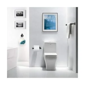 Tudoccy Juego de 5 piezas de accesorios de baño negro mate