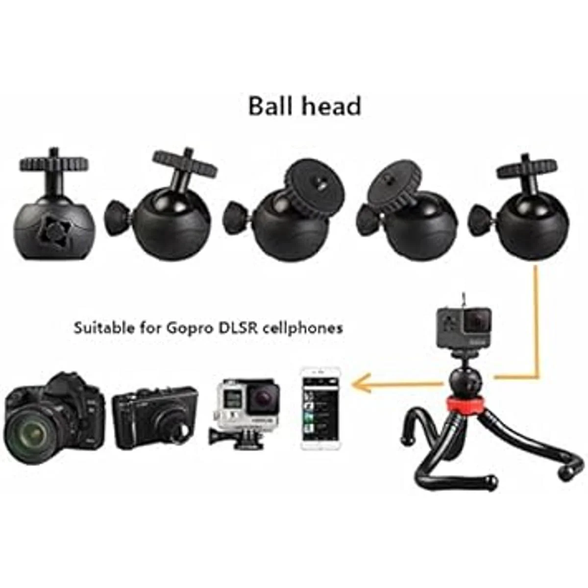 Trípode flexible de 11.8 in para grabadora de zoom H6 H5_3