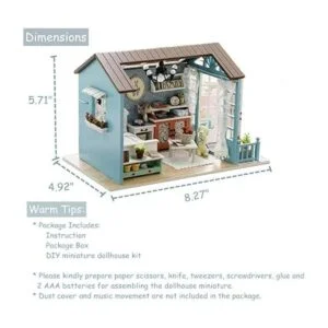 TuKIIE Kit de casa de muñecas en miniatura accesorios de