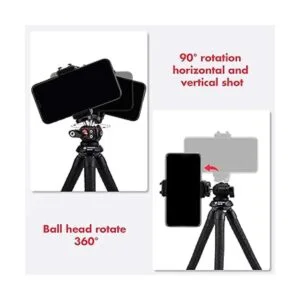 Trípode de teléfono trípode flexible para iPhone con clip_2