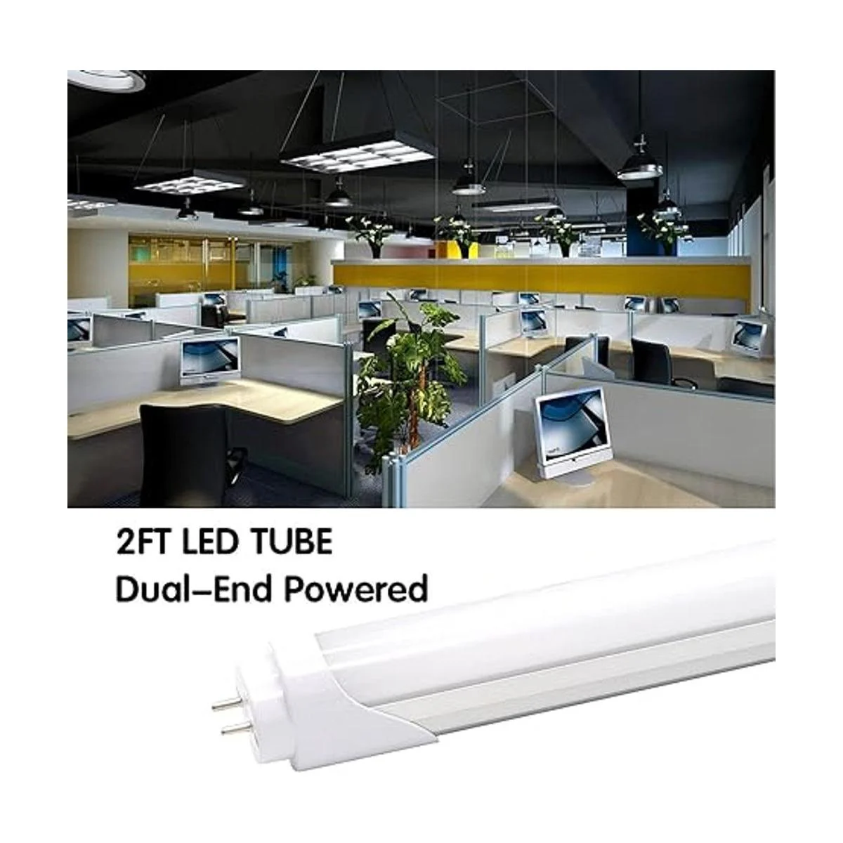 Tubo de luz LED T8 T10 T12 de 2 pies repuesto LED de 8 W_2