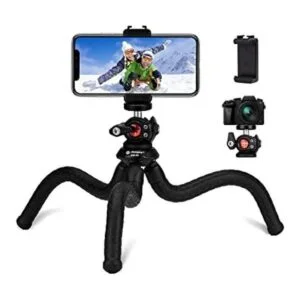Trípode de teléfono trípode flexible para iPhone con clip_1
