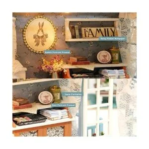 TuKIIE Kit de casa de muñecas en miniatura accesorios de