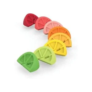 TrueZoo Juego de 8 identificadores de vasos de vidrio con