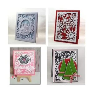 Troqueles de metal de copo de nieve de Navidad marco de