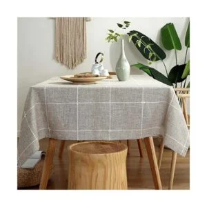TruDelve Mantel de lino de algodón resistente para mesas