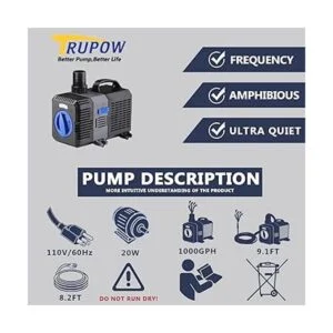 Trupow Flow Bomba de filtro sumergible eléctrica en línea