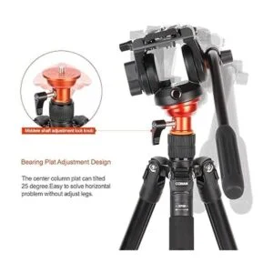 Trípode de cabeza fluida trípode de cámara de video_4