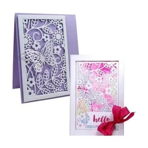 Troqueles de metal con diseño de mariposa y flores para