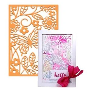 Troqueles de metal con diseño de mariposa y flores para