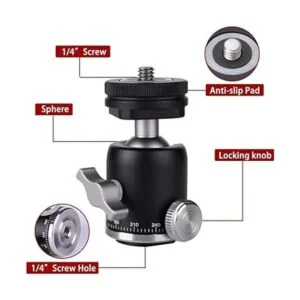 Trípode de cámara Mini soporte de cabeza de bola con_3