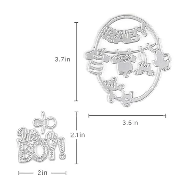 Troqueles de corte de metal para bebé plantilla de molde_2