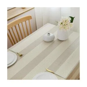 TruDelve Mantel de lino de algodón resistente para mesa