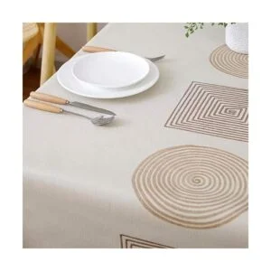 TruDelve Mantel de vinilo lavable para mesa rectangular