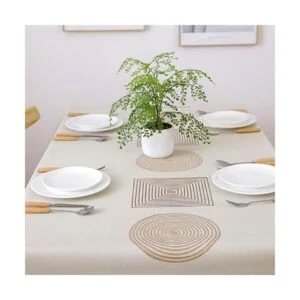TruDelve Mantel de vinilo lavable para mesa rectangular