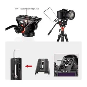 Trípode de cabeza fluida trípode de cámara de video_3