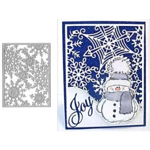 Troqueles de metal de copo de nieve de Navidad marco de