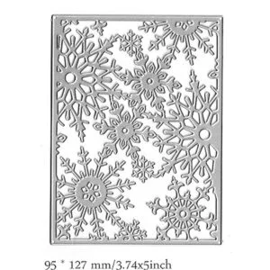 Troqueles de metal de copo de nieve de Navidad marco de