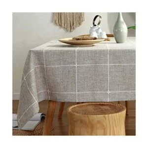 TruDelve Mantel de lino de algodón resistente para mesas
