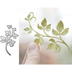 Troqueles de metal con flores de hojas plantillas de