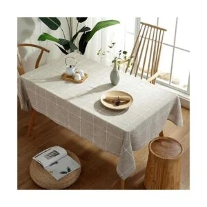 TruDelve Mantel de lino de algodón resistente para mesas