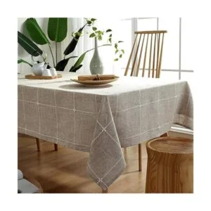 TruDelve Mantel de lino de algodón resistente para mesas
