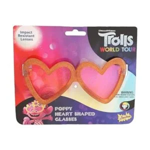 Trolls Gafas de sol con diseño de corazón de amapola con_2
