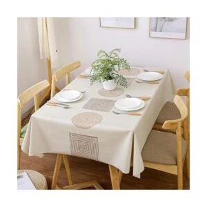 TruDelve Mantel de vinilo lavable para mesa rectangular