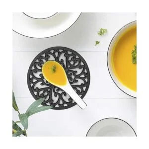 Trivet 6.7 pulgadas hierro fundido con pinzas de_4